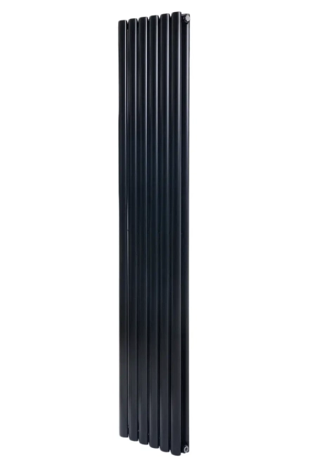 Вертикальный дизайнерский радиатор отопления ARTTIDESIGN Rimini II 6/1800/354/50 черный матовый 